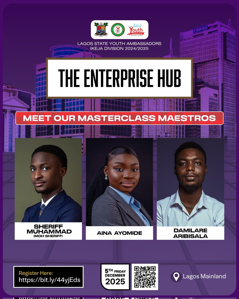 I'm participating in the panel session of this event today.

Have the time? Please come. Say Hi to me and I'll say it back with excitement.

50, Akinwunmi street, Alagomeji, Yaba

E don start
