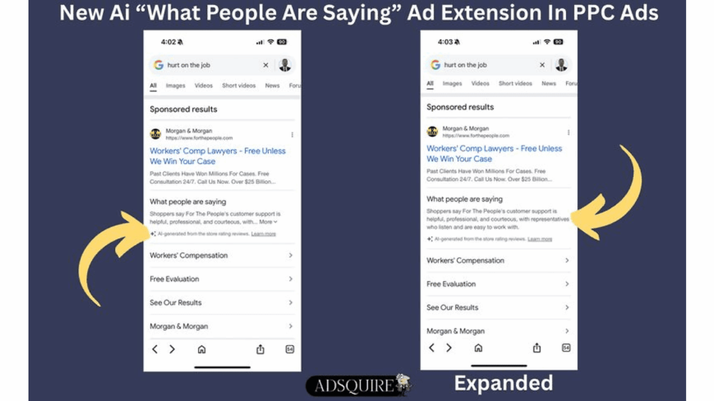 Anthony Higman spotted a new AI-powered section in Google’s search ads that displays real review snippets directly within the ad. These excerpts are likely sourced from store ratings and aim to boost ad relevance and user trust by highlighting authentic feedback.