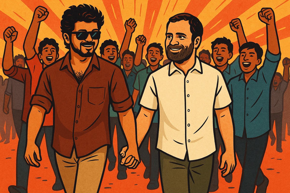 I’m not sure what the final outcome of this discussion between <a href="/TVKVijayHQ/">TVK Vijay</a> &amp; <a href="/pravchak/">Praveen Chakravarty</a>  will be.

ஆனா காங்கிரஸ் DMK-ஐ handle பண்ணுற style solid ah இருக்கு. 🔥 <a href="/RahulGandhi/">Rahul Gandhi</a> is orchestrating things brilliantly 💪💪👍👍, DMK eco system will be rattled by now🤣🤣