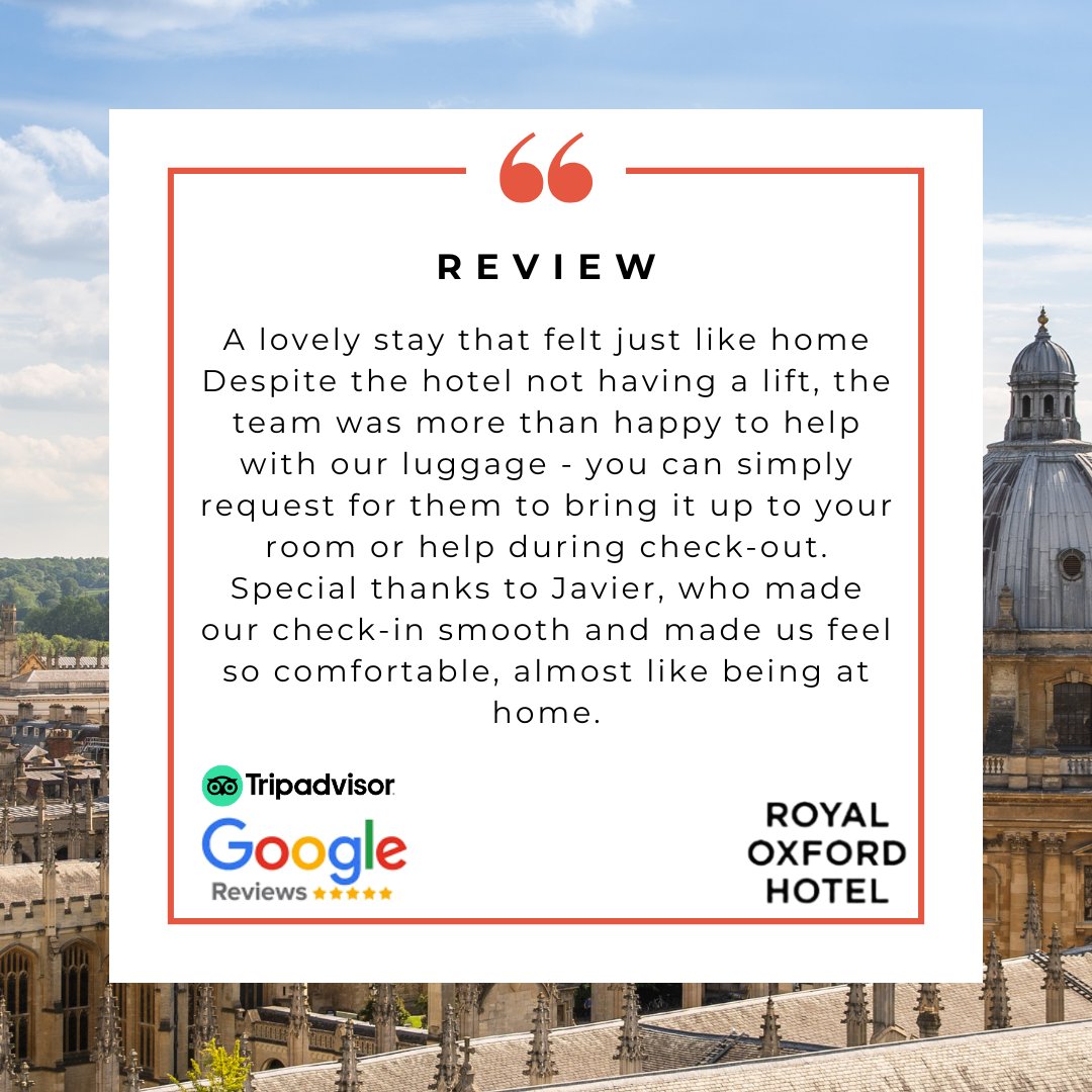 A stay to remember, in the heart of Oxford. Read a 5-star review and plan your visit today. 

royaloxfordhotel.co.uk