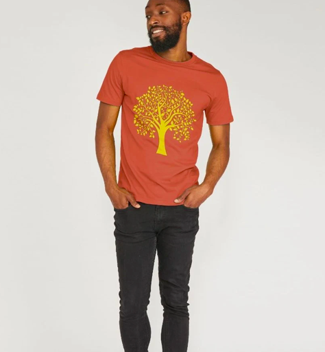 SortiBag's tweet image. In the shade of a tree, we sow the peace our descendants will one day see. 🌳🧡 Join Our #MindTimeMission With This Organic Cotton Jumbo Tree Print T-Shirt in Orange. In partnership with @Teemillstore the pioneering sustainable fashion platform.