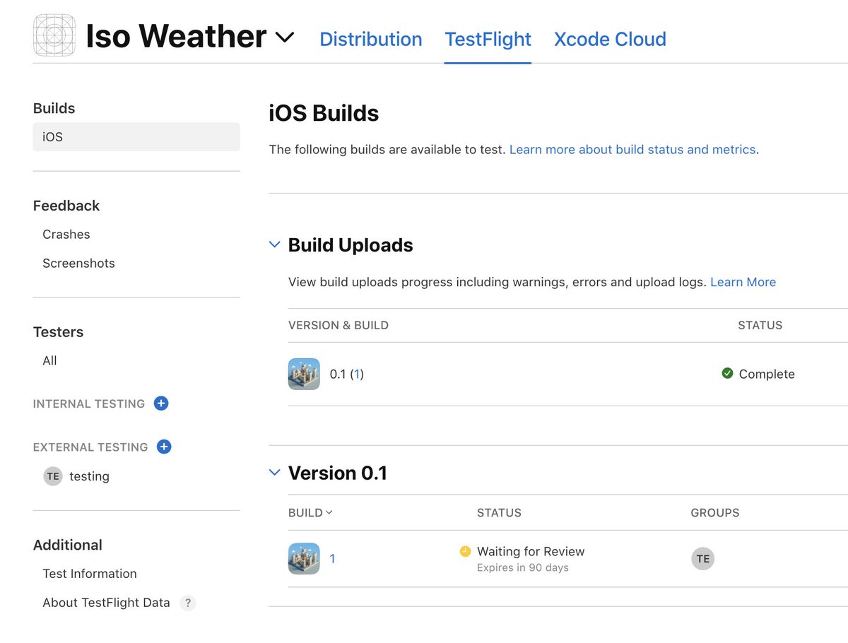 jogicodes's tweet image. I liked Josef&apos;s web app so much that I wanted to bring this natively to iOS and the app store.  

We&apos;re currently waiting for the test flight review... 

Wanna test this?  Reply &quot;iso weather&quot; below 👇 and I will send you an invite once it is live