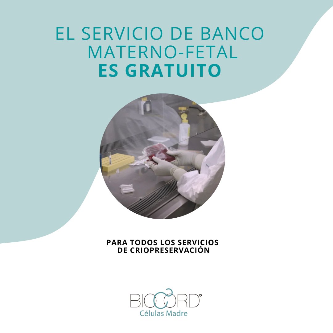 Nuestro banco ofrece un servicio de conservación de muestras materno-fetal gratuito, para realizar una serie de pruebas y evitar usar #célulasmadre almacenadas

+INFO bio-cord.es/nuestro-labora…
