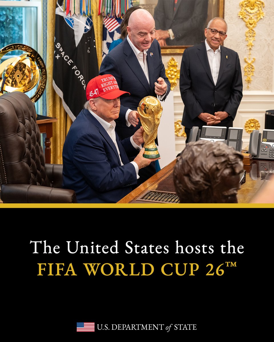 Next year’s FIFA World Cup 26™ matches, hosted by the U.S., are going to be the greatest in history. ⚽️The U.S. is expecting up to 10 million international visitors, generating $30 million for the U.S. economy and 200,000 American jobs. #FWC26