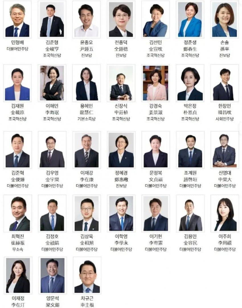 국가보안법 폐지 발의한 간첩 31명 명단