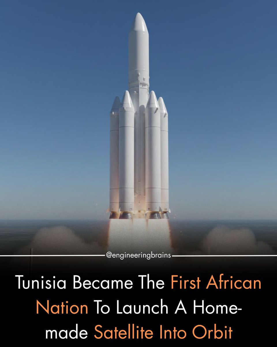 AfricanHub_'s tweet photo. Tunisia made history by becoming the first African country to design, build, and launch a fully home-made satellite into orbit. 

The satellite, named “Challenge One,” was developed by Tunisian engineers to demonstrate advanced IoT communication from space and to prove that African nations can develop cutting-edge aerospace technology.

The satellite launched aboard a Russian Soyuz rocket in 2021 and successfully established communication with ground stations shortly after reaching orbit. 

Built using local talent and resources, the project represents a major milestone in Tunisia’s technological development and opens doors for future satellite networks, Earth-monitoring systems, and advanced communications.

This achievement has inspired a new generation of African engineers and entrepreneurs, proving that innovation is not limited by geography. Tunisia now aims to build an entire constellation of satellites, expanding its presence in the global space economy.
A small nation placing a big footprint in orbit.