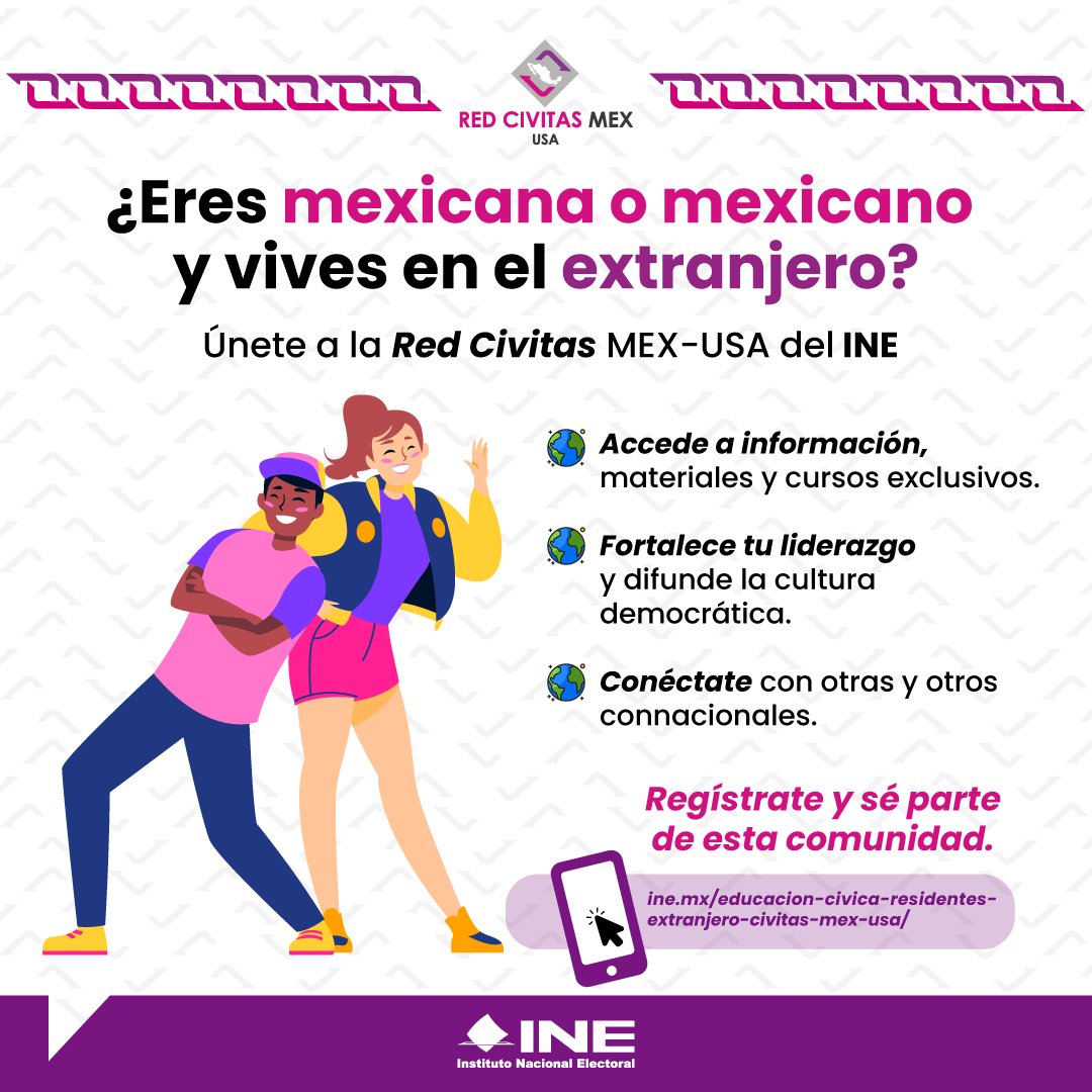 🚀🌎 Estés donde estés, tu liderazgo puede cambiar el rumbo de México.
📝 Regístrate y sé parte de esta red
👉 📲 shorturl.at/wR7jB