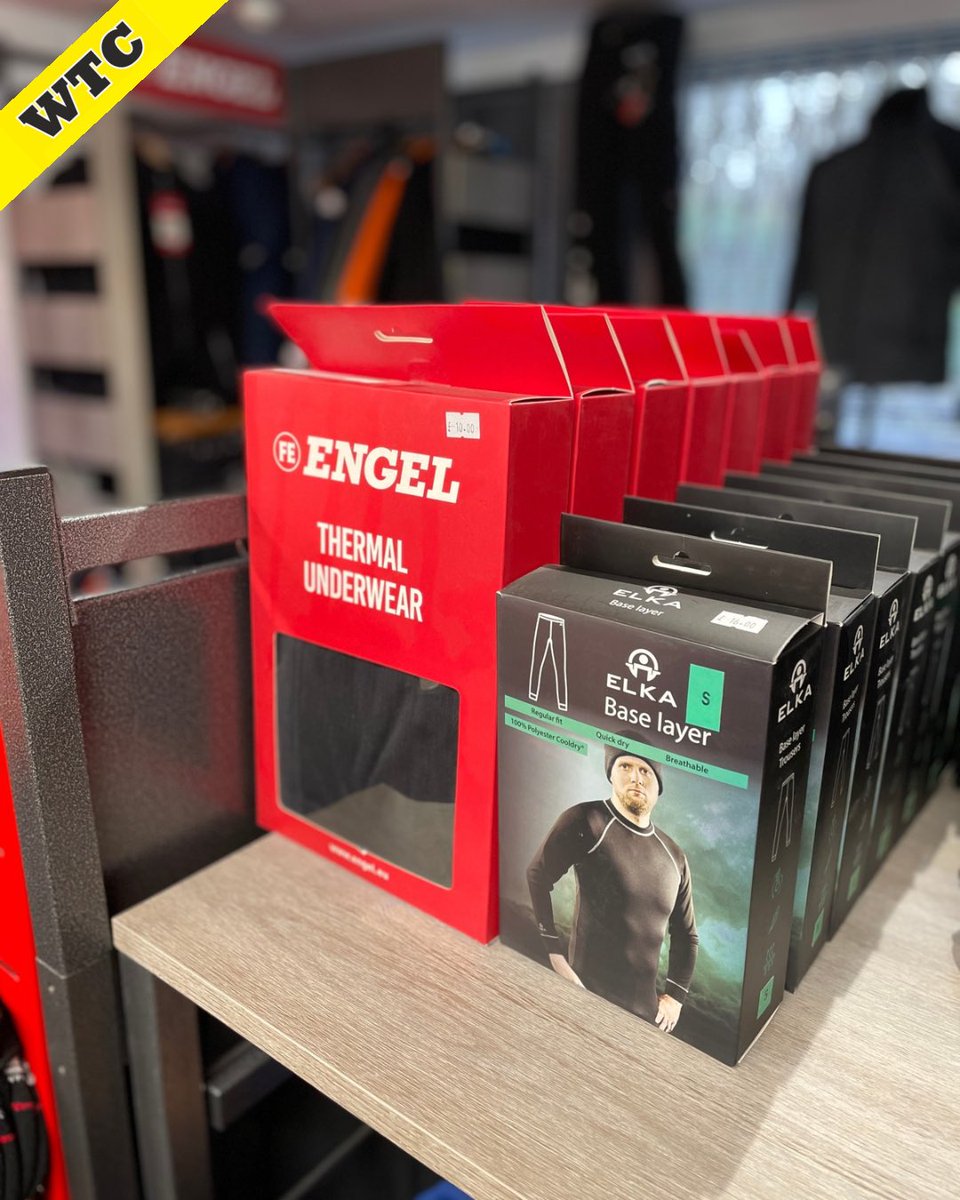 WTCworkwear's tweet image. Stay warm, stay productive. ❄️
Our ENGEL thermals and ELKA base layers are built to keep you comfortable from the first cold hour to the last.
Stock up now at WTC Workwear!

#WTCWorkwear #BaseLayers #ThermalWear #WorkwearEssentials #ColdWeatherGear #StayWarmStayWorking