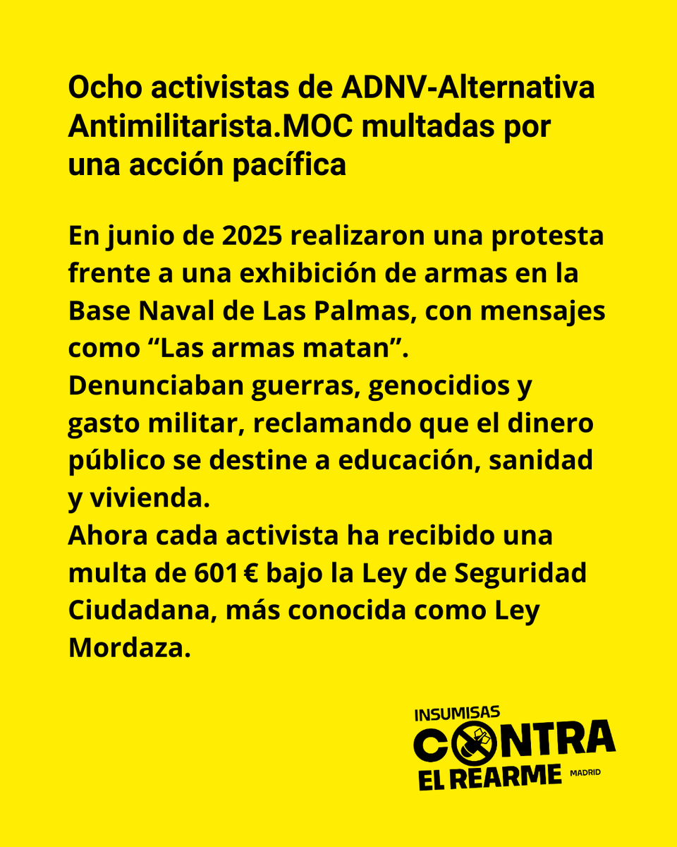 Insumisas Contra el Rearme tweet media