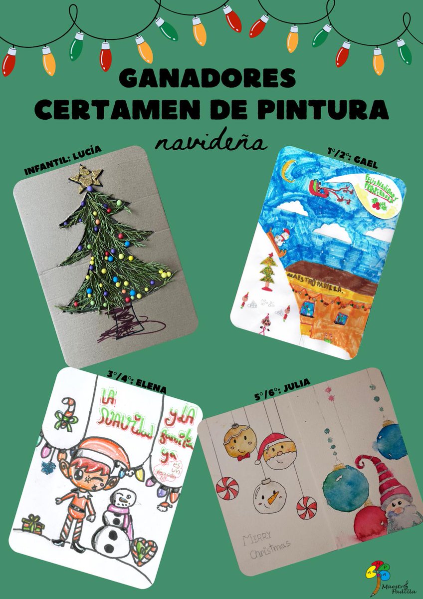 Ganadores de certamen de pintura Navidad 2025