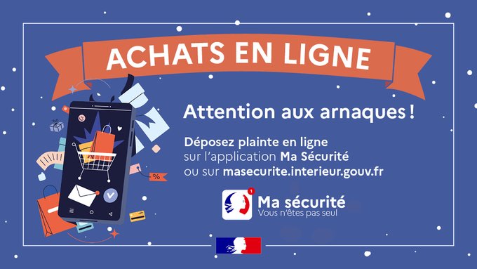 PrefAquitaine33's tweet image. #Conseil 🎁⚠️ | Vous faites vos achats de #Noël en ligne ? Vérifiez le site, l'URL et les avis avant de passer à l'achat. 

En cas d'arnaque, signalez et déposez plainte sur masecurite.interieur.gouv.fr/fr