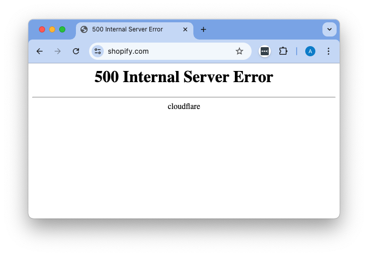 Swervedriver3's tweet photo. SHOPIFY globally offline? @Shopify #shopifydown https://t.co/IrHFLAgJTn
