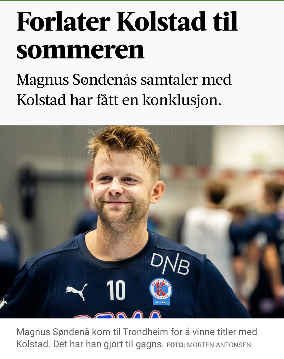 Handballstudio's tweet image. Kolstad ville ikke ha med Magnus Søndenå videre. Fikk beskjed at klubben ønsket en annen løsning. 
9 mål mot Fuchse Berlin. Javel…
