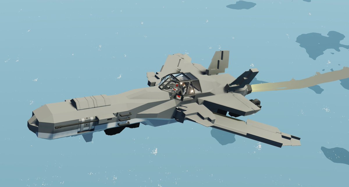 以前作ったプロペラ機をジェット機に改造した。あんまり速度変わらなかった。
#Stormworks