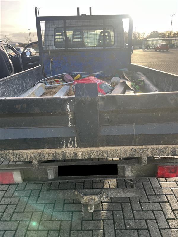 DVSAEnforcement's tweet photo. Comedy of Errors👇
❌Insecure load
❌Both rear anti-roll bar links were ready to break due to corrosion
❌Fuel tank strap missing
❌Badly corroded chassis cross member
❌Rear spring bushes badly worn out
#DVSA #KeepingRoadsSafe #InsecureLoad https://t.co/OJvKHgH6ry