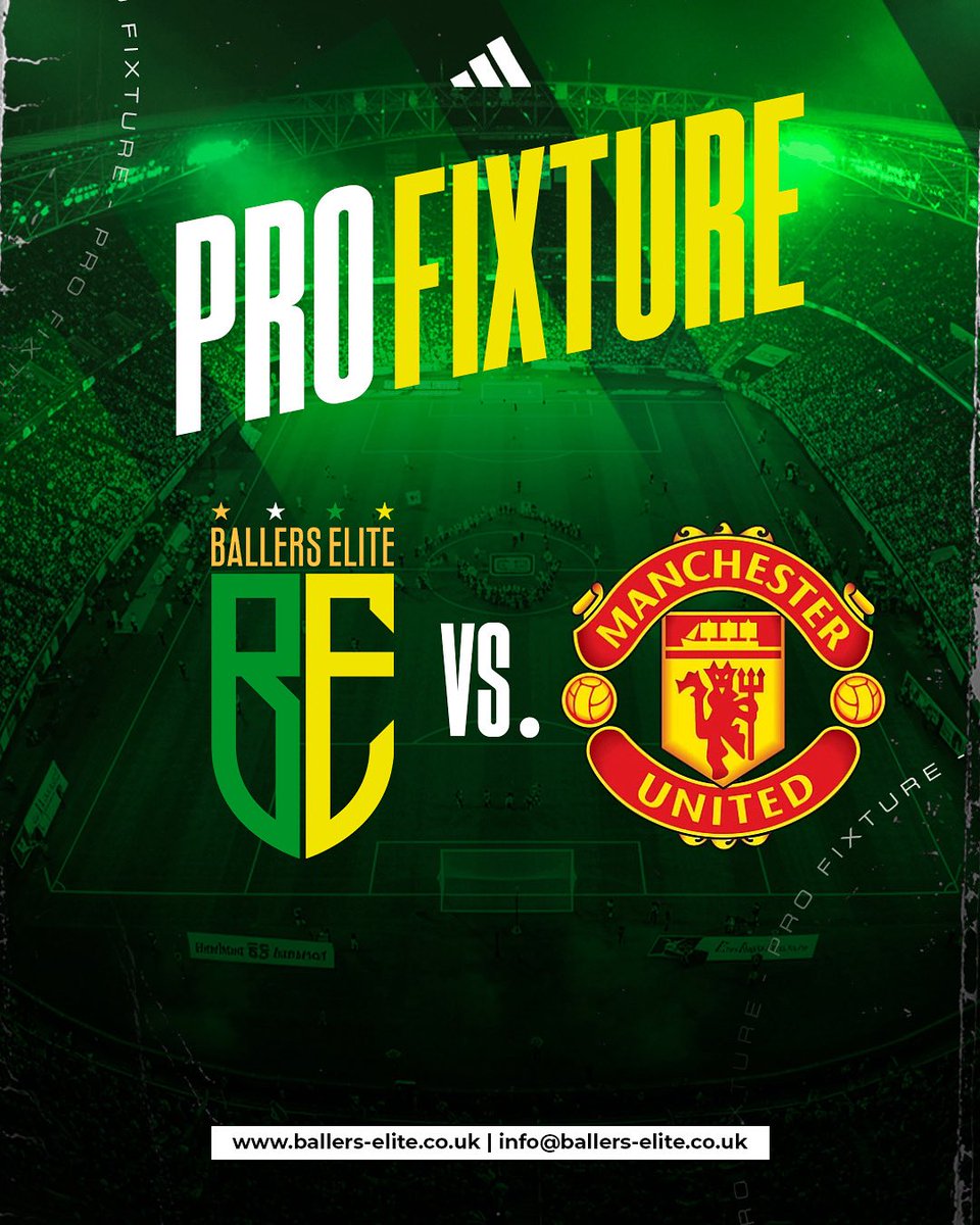 𝙋𝙍𝙊 𝙁𝙄𝙓𝙏𝙐𝙍𝙀

This weekend we take two squads to face Manchester United Academy, one of the biggest clubs in world football, and the biggest opportunity in our programme so far. ⚽️🔥

A brilliant chance for our players to showcase themselves 🙏🏻