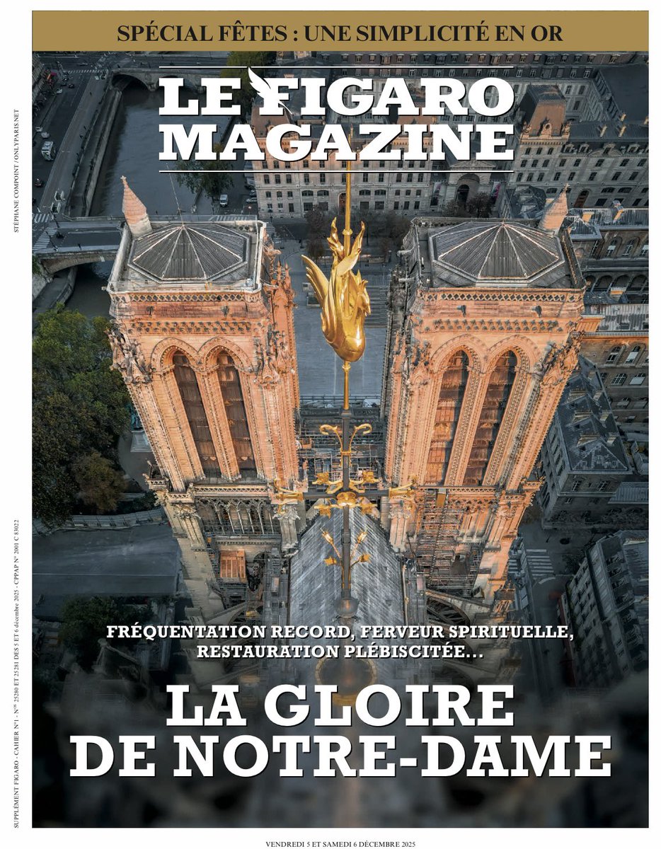 Une du <a href="/FigaroMagazine_/">Le Figaro Magazine</a>  avec <a href="/Le_Figaro/">Le Figaro</a>  de ce week end #notredamedeparis