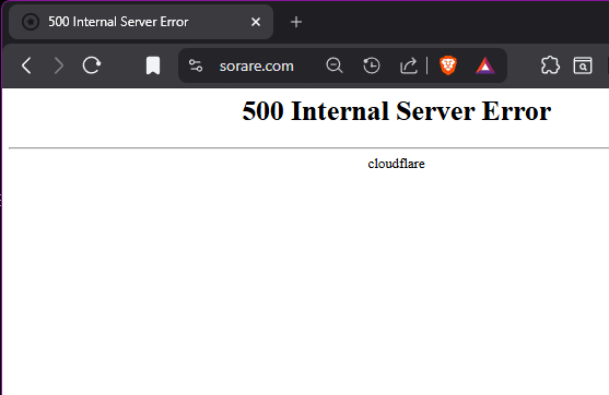 Noooooo <a href="/Cloudflare/">Cloudflare</a> <a href="/Sorare/">Sorare</a>