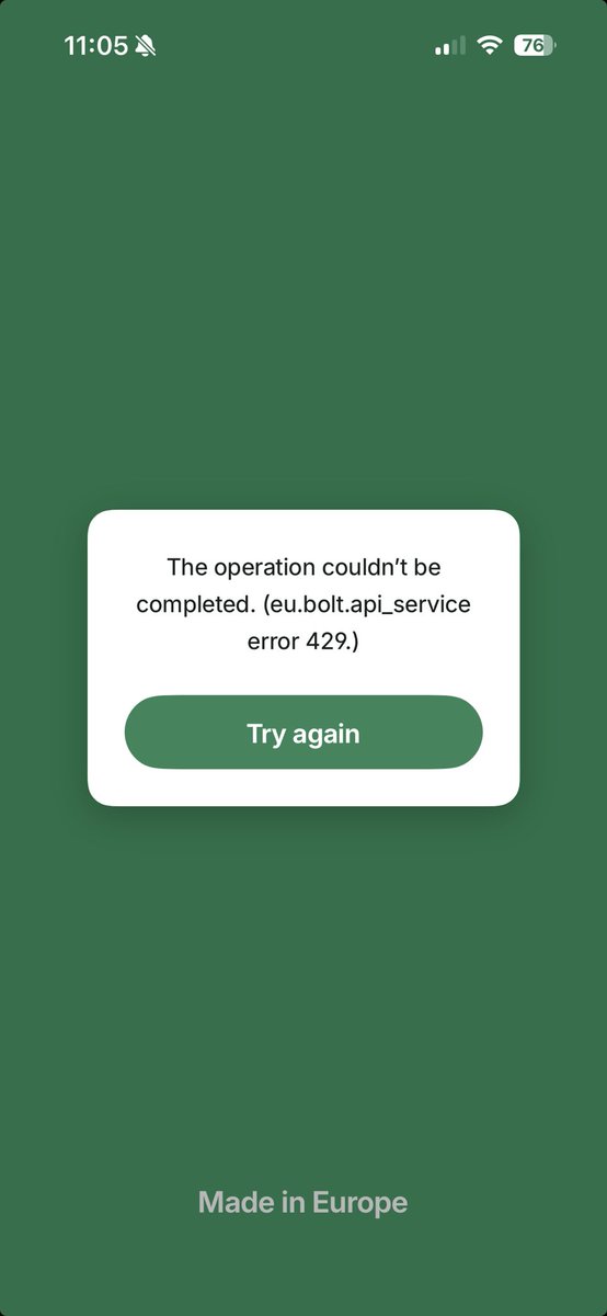 Bolt is down! Mă repet: nu poți comanda nici mâncare!