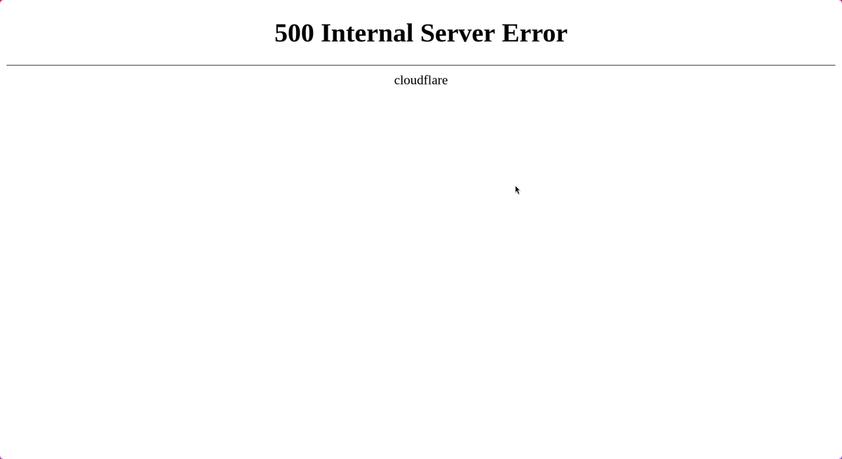 AbdoTheDev's tweet photo. cloudflare down again! https://t.co/KRX6piCznY