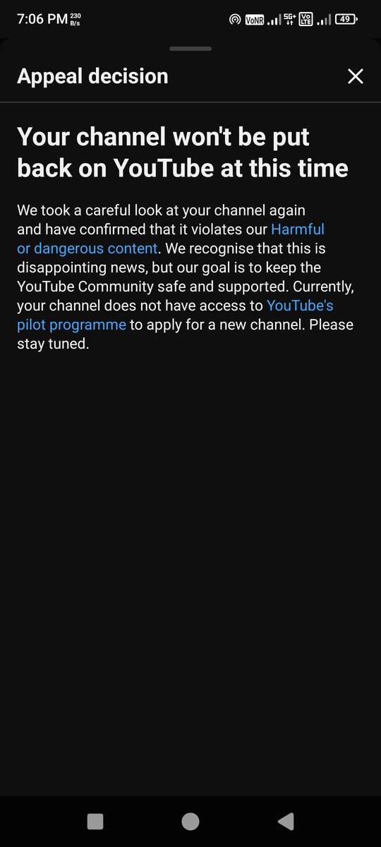 DearTechnicals's tweet photo. My YouTube channel was terminated by mistake. I always follow YouTube's Community Guidelines and never intended to violate any policies. Kindly review my case and reinstate my channel."

@TeamYouTube @YouTubeIndia @YouTube @YouTubeCreators https://t.co/xQofBffrYh