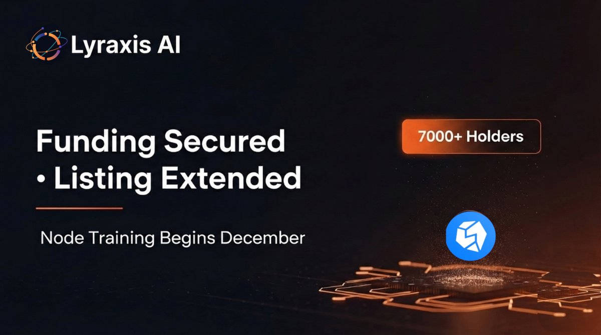 📢 Important Announcement: Updated Listing Timeline, Funding Progress &amp; Next Steps for Lyraxis AI

Over the last several days, our team has been in deep discussions with our private VC partners regarding funding for the upcoming listing and early ecosystem infrastructure. Today,