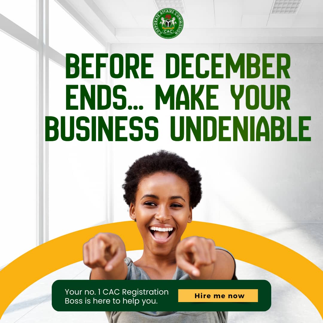 BlendsBusiness's tweet photo. Before December ends, make your business official.

Whether it’s registration, upgrades, or annual returns, this is the step that sets you up for a clean, powerful start to the new year.

Contact us:
🇳🇬 +234 806 751 3288
WhatsApp: https://t.co/OJTRZR41Lv https://t.co/zu1CU8JjUb