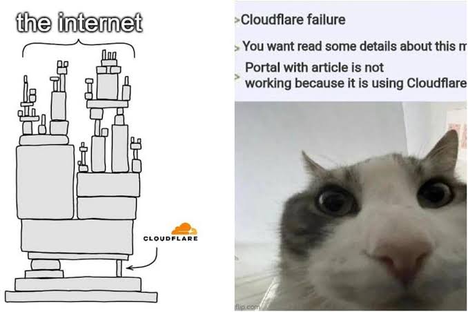 akashkunwar_'s tweet photo. Cloudflare has more mood swings than a toddler who missed their nap. 🍼💀 Reset the 'Days Since Last Incident' counter to 0... actually, just throw the counter away, we don't need it. 🗑️ Thanks for keeping the bar low! 📉 #Cloudflare #WebDown #InternetApocalypse https://t.co/bFJECkEa3k