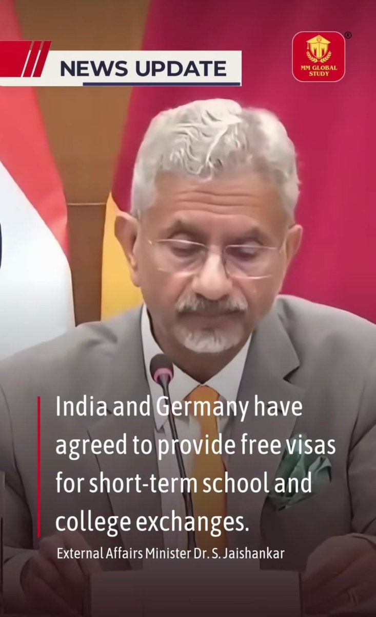 Germany will now give FREE visas to Indian students joining short-term exchange programs (like semester abroad or summer courses)
Not applicable for full degree programs

A great step for student mobility! ✈️📚