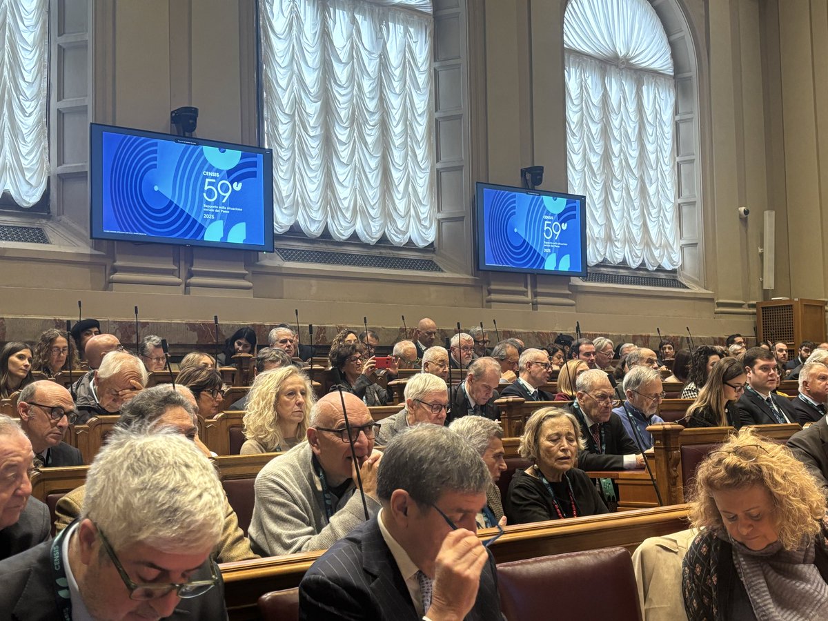 Presentazione 59esimo Rapporto sociale del #Censis <a href="/FonteCensis/">Censis</a>