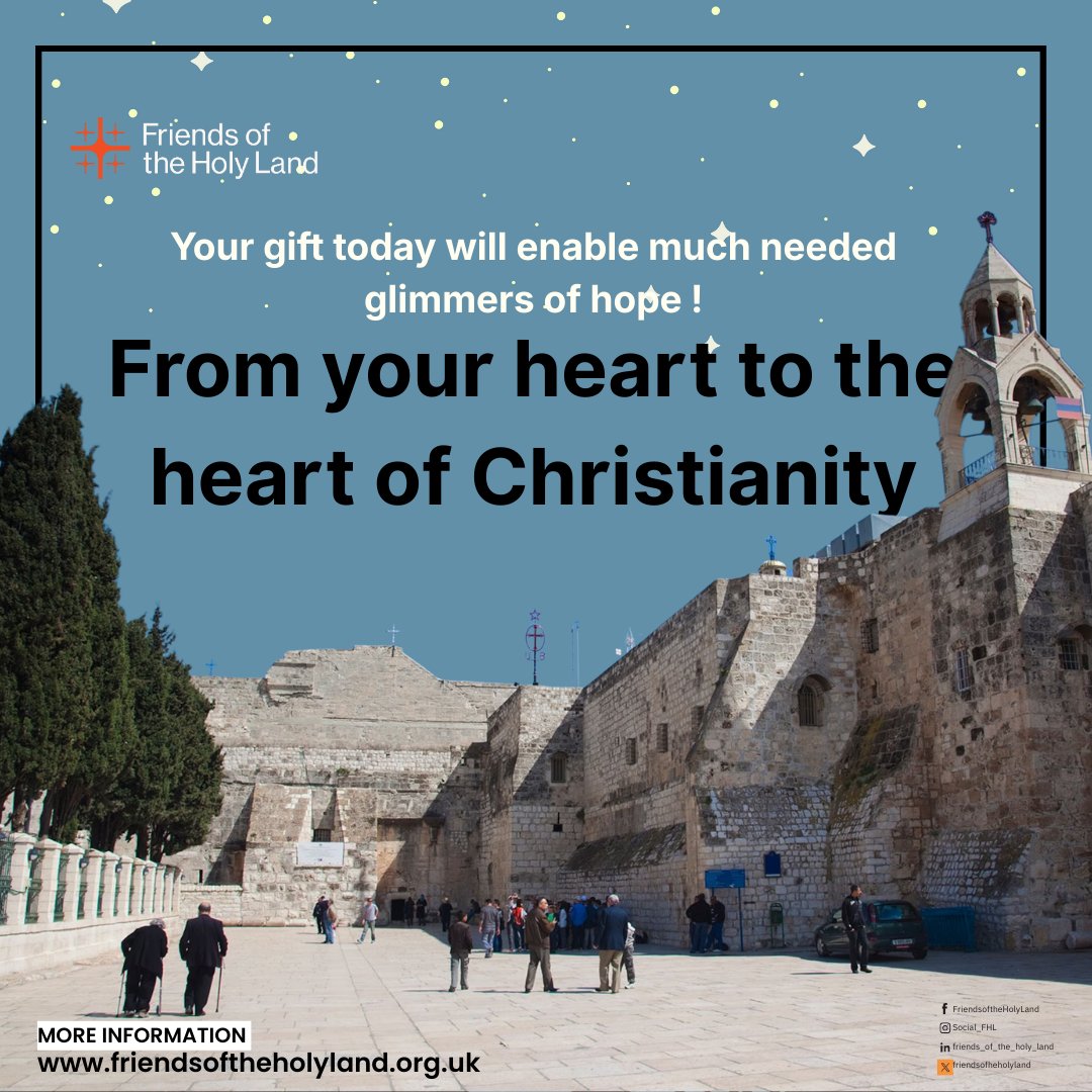 This Advent, let your generosity echo in the very place where our faith began. Bring hope to the heart of Christianity. bit.ly/3Ku5Ee2