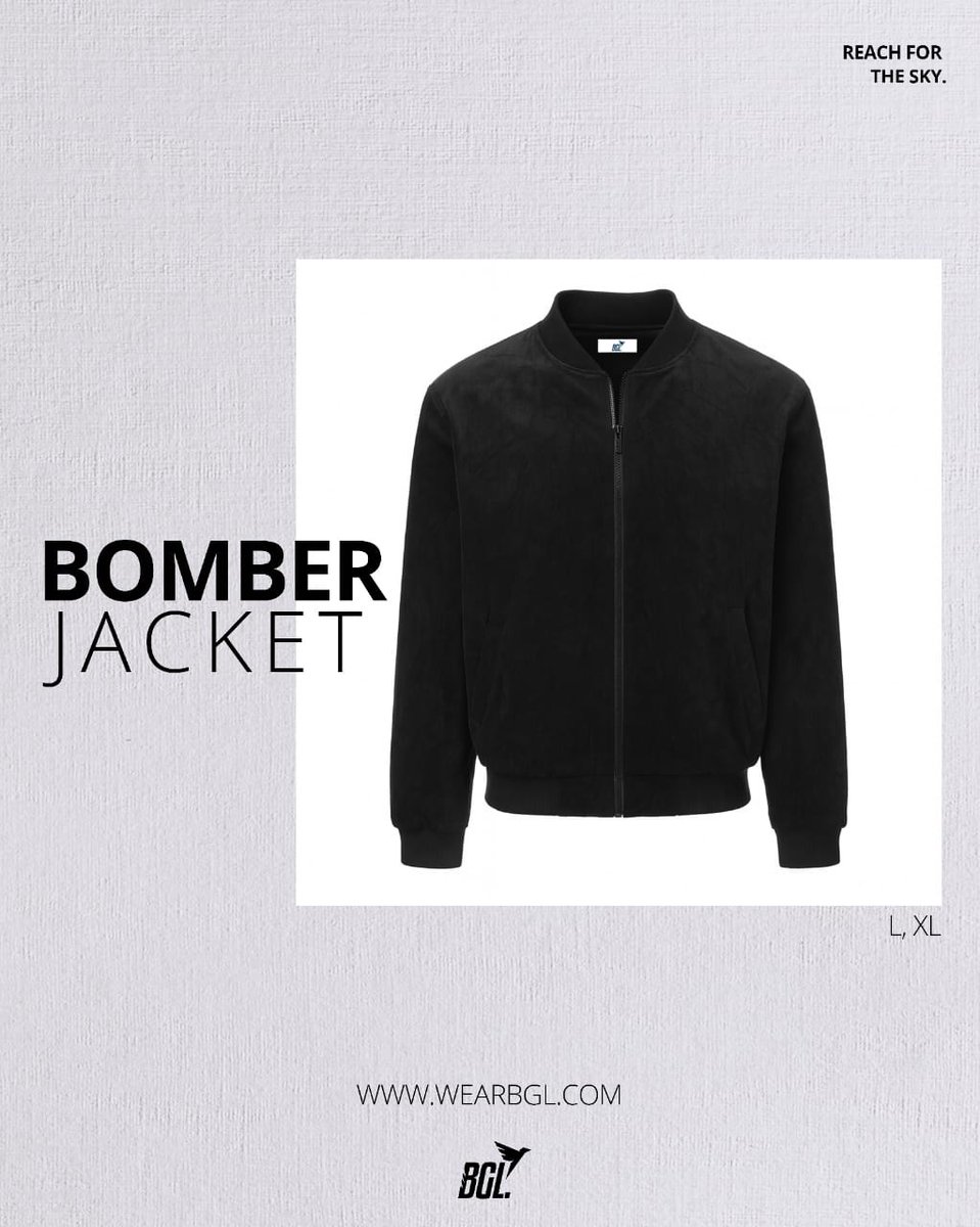 wearbgl's tweet image. You know that feeling when you walk in and own the room? That starts with the BGL Black Bomber Jacket.

Sizes: X, LX.
#bgl #reachthesky #wearbgl