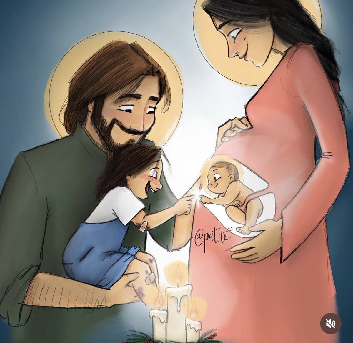 patite3's tweet photo. Con que alegría vivirían estos días María y José, esperando la llegada de Jesús.  
La vida del Señor se refugió nueve meses en el vientre de María.
También por eso, los cristianos defendemos el derecho a cuidar la vida del no nacido. https://t.co/H29Gk3TDu5