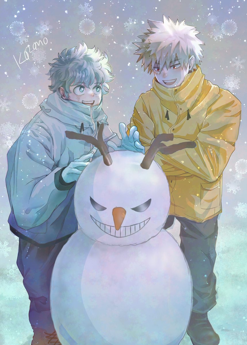 koromo06418109's tweet image. 雪だるま。
#爆豪勝己 #緑谷出久