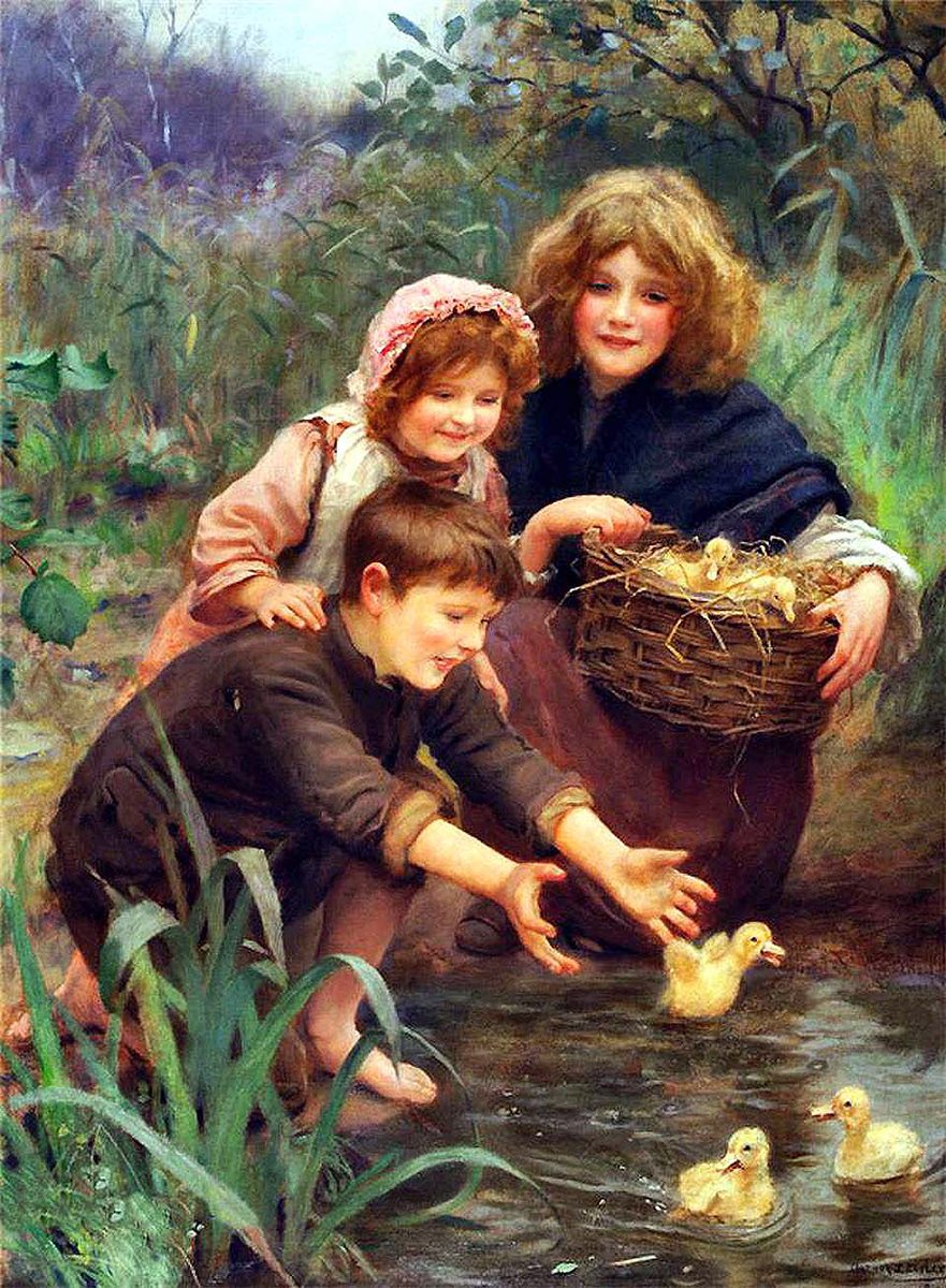 Leur première baignade, 1897

by Arthur John Elsley