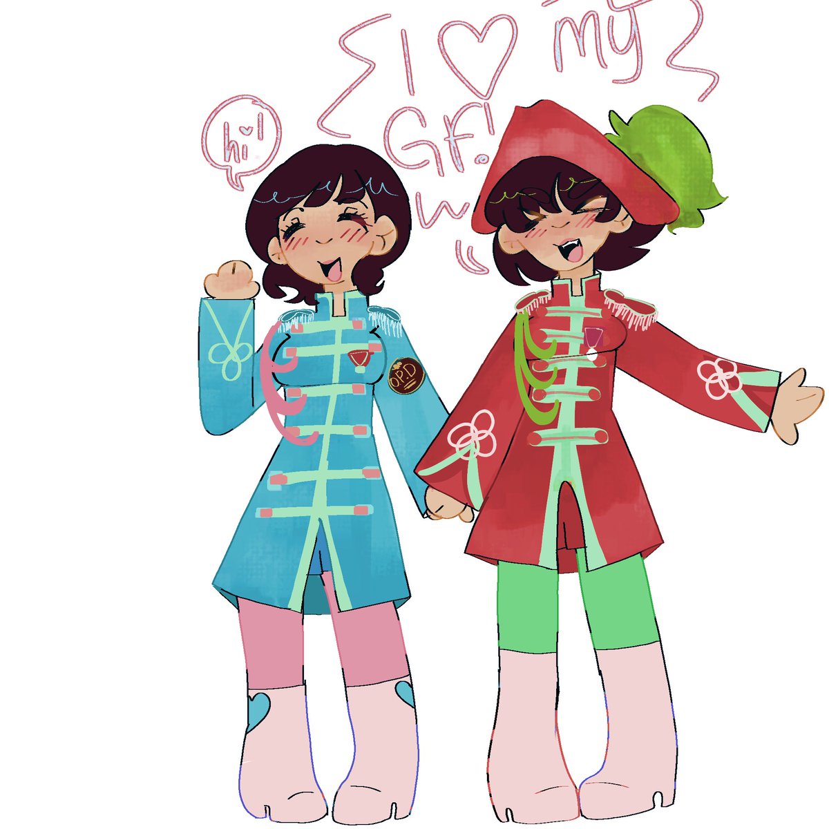 sillyluvsongs_'s tweet photo. I turned mcharrison into lesbians  
#thebeatles #mcharrison https://t.co/YO8cHrfxKP