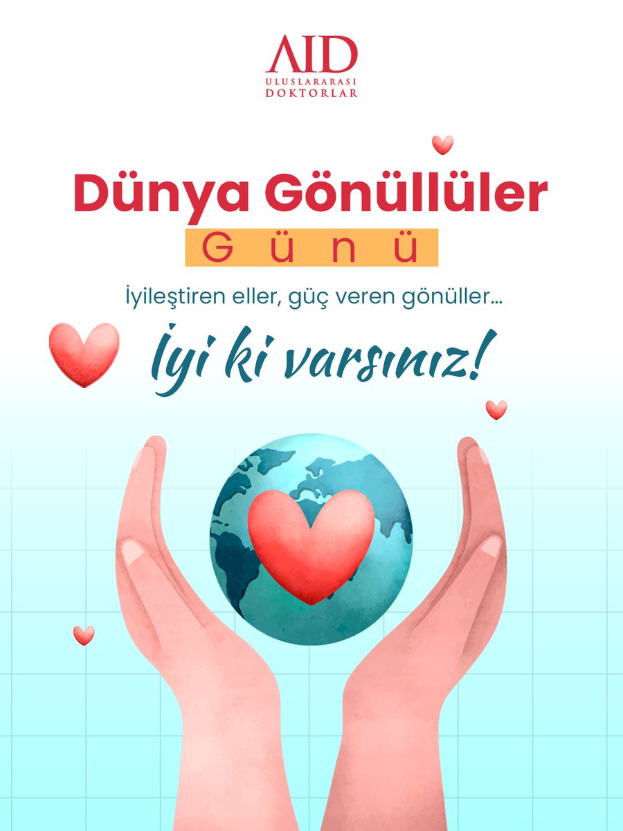 AID olarak sağlık hizmetini en zor koşullara ulaştırırken, görev bilinciyle yanımızda duran her gönüllümüz; iyiliğin, dayanışmanın ve insanlık onurunun birer taşıyıcısıdır. Acil müdahale ekiplerinden sahadaki destek gruplarına kadar tüm gönüllülerimizin Dünya Gönüllüler Günü’nü