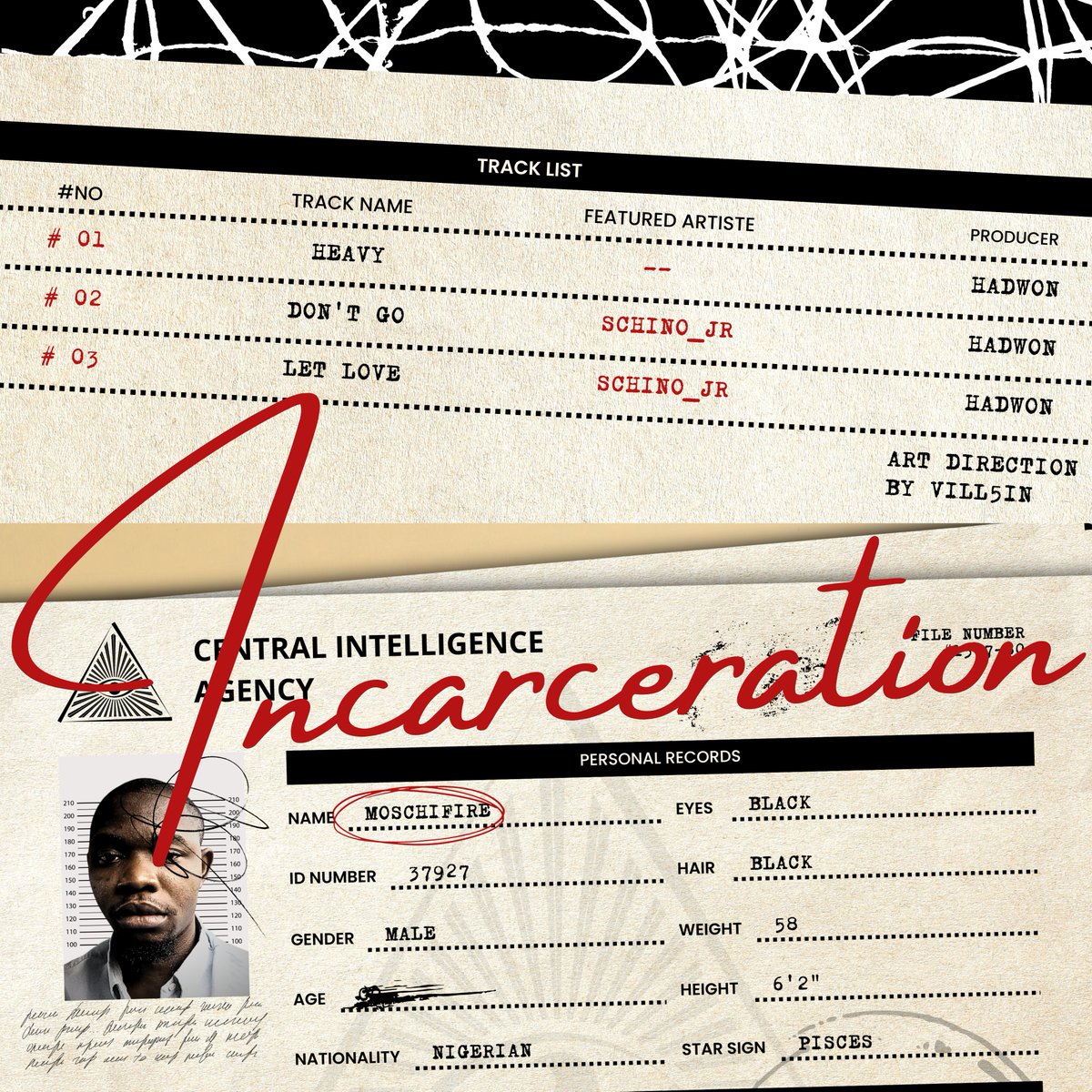 INCARCERATION BY <a href="/Moschifire/">Moschifire</a> out now 📥...grateful to have been able to work on the artwork 📁😝
Stream here  open.spotify.com/album/53wWsTO4…