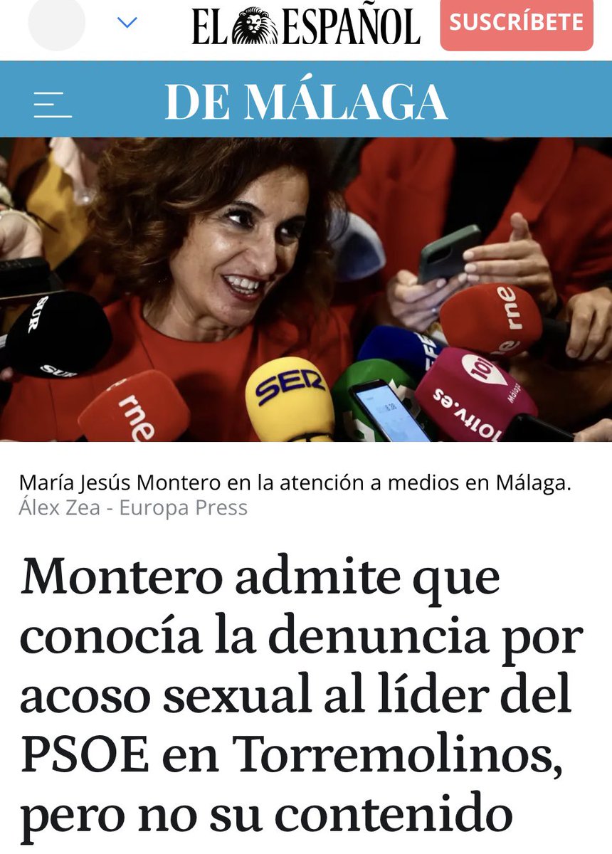 ¿Eso es lo que preocupa a la señora Montero el vil acoso sexual a las mujeres?

¿Ni se interesó por conocer el contenido de la denuncia a su compañero socialista?

Cada vez más evidente que en el PSOE andaluz el blindaje de los suyos está por encima de la dignidad de las víctimas