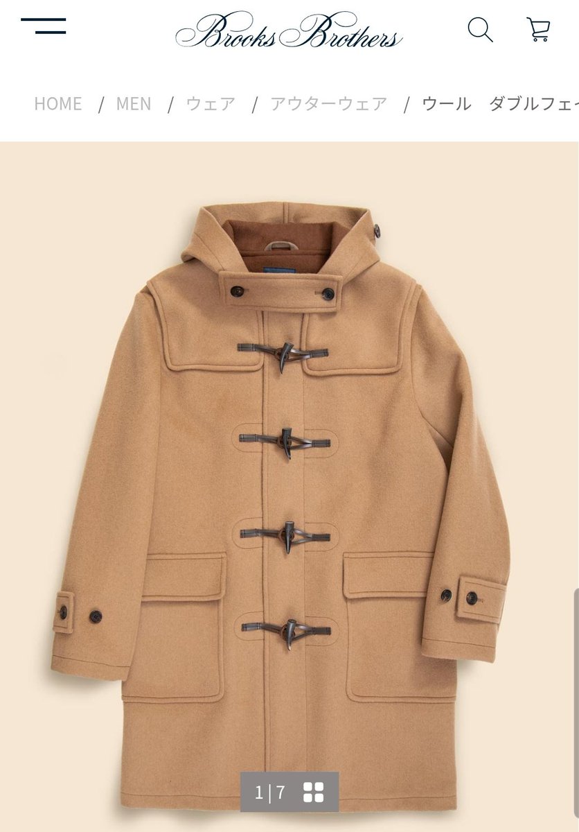 極美品✨　ブルックスブラザーズ　ダッフルコート　ウール　キャメル　現行品✨ 極美品✨ ブルックスブラザーズ ダッフルコート ウール キャメル 現行