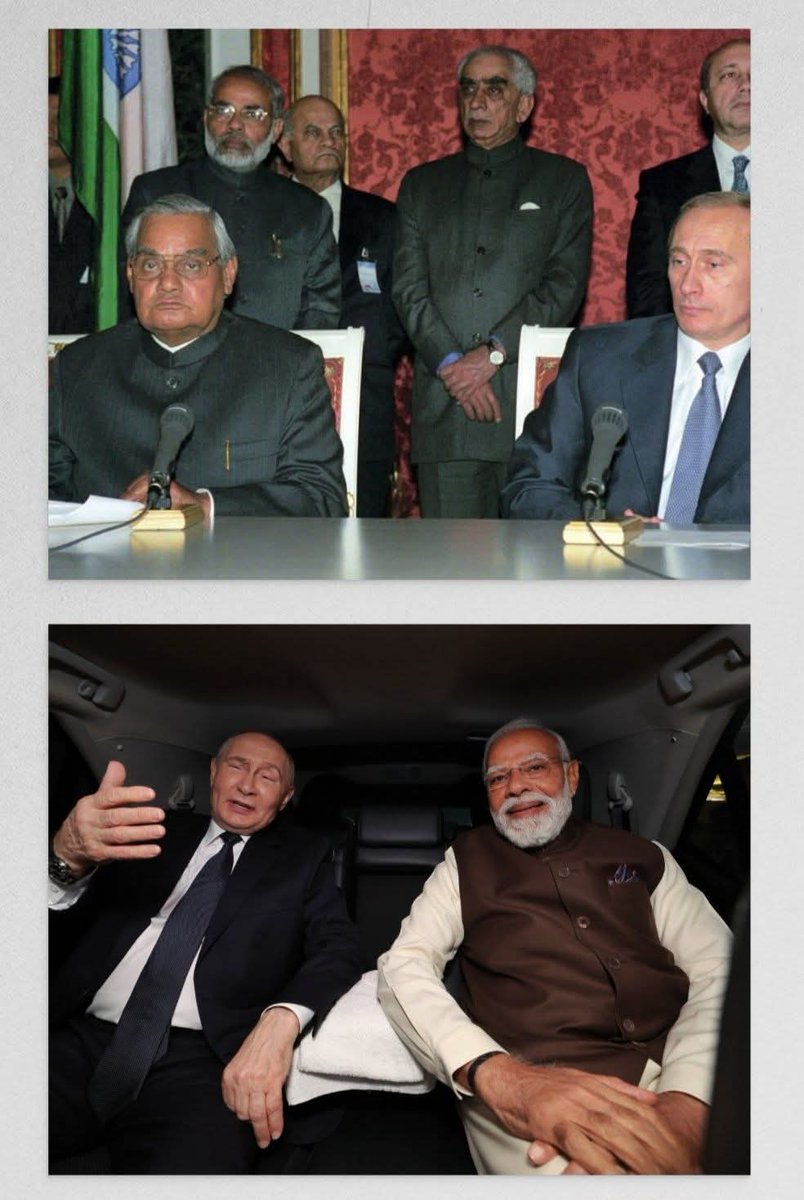 rbmishra1818's tweet photo. 2001 में भी थे… और 2025 में भी हैं!
बस ज़िम्मेदारियाँ बदली हैं, संकल्प वही — राष्ट्र सेवा का।
सच में, समय से बड़ा कोई बलवान नहीं… जो दिखाता है कि कर्म और नेतृत्व कभी व्यर्थ नहीं जाते।
आज फिर इतिहास बन रहा है। 🇮🇳🤝🇷🇺
#Modi #PutinInIndia #IndiaRussiaFriendship #TimePower #Leadership ✨🇮🇳🚀