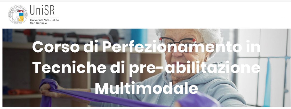 🏥 San Raffaele lancia il corso per professionisti dedicato alla pre-abilitazione preoperatoria 📣

🏃‍♂️ Attività fisica e valutazione funzionale
🥗 Ottimizzazione nutrizionale
🧠 Preparazione psicologica e gestione dello stress

👉 per migliori outcome postoperatori

🎓 Per