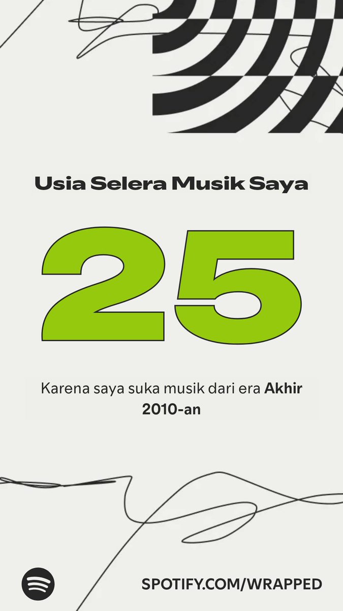 DanSetiyadi's tweet photo. Ini usia selera musik saya dari #SpotifyWrapped. 
https://t.co/xcjSpcJ7im https://t.co/97zIuKoqku