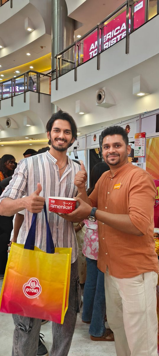 Otoki_India's tweet photo. Hello Seoul! 🍜✨
Honoured to have Mr. India @ady_adithya join us today at Otoki JinRamen — combining ramen love with pageant vibes! 🔥🇮🇳
Thank you for the visit and for sharing the moment. Can’t wait for more bowls together! 🍜🙌
#OtokiJinRamen #HelloSeoul #MrIndia #RamenPartner https://t.co/vWLFjKihI0