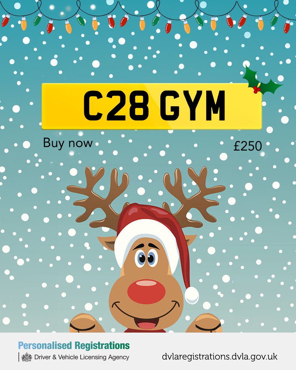 Is this the perfect gift for someone you know? 🎁

All prices include VAT and assignment fee 👍

Available to buy on the link below:
🌟 ow.ly/kwFr50XycyE
#MyDVLAReg #MakeItPersonal #DVLARegistrations