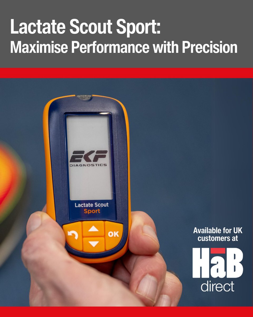 HaBDirect's tweet image. 🏃‍♂️ Precision in Every Drop – Lactate Scout Sport! Measure lactate for better performance. Available at HaB Direct! habdirect.com/product/ekf-di… #SportsScience #PerformanceTesting #LactateScoutSport #HaBDirect #EKFDiagnostics #AthleteMonitoring #EnduranceTraining