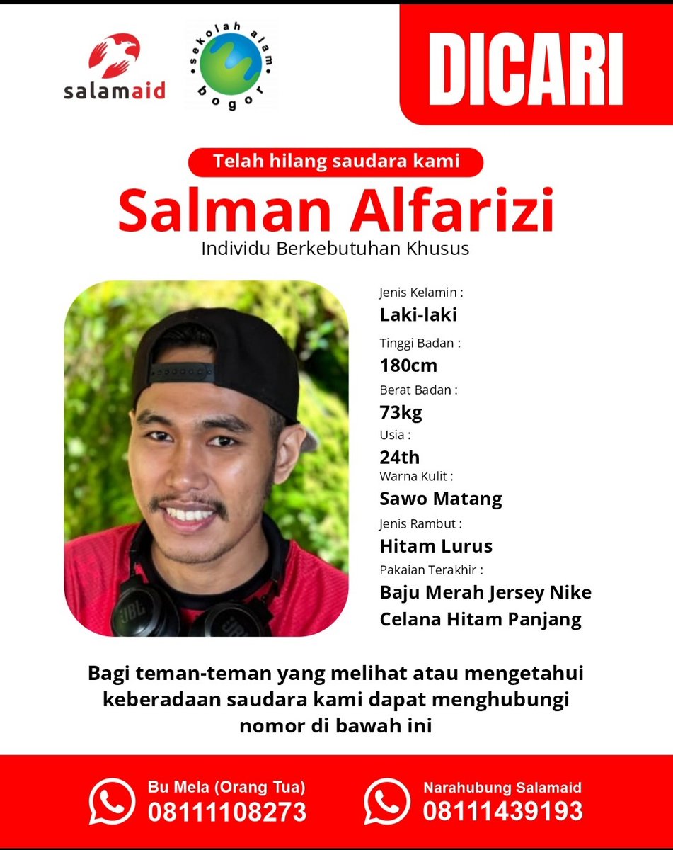 Minta tolong rt nya,fariz ini anak berkebutuhan khusus,dr tgl 4 hilang tdk membawa uang dan data diri,trmksh bnyk🙏🙏