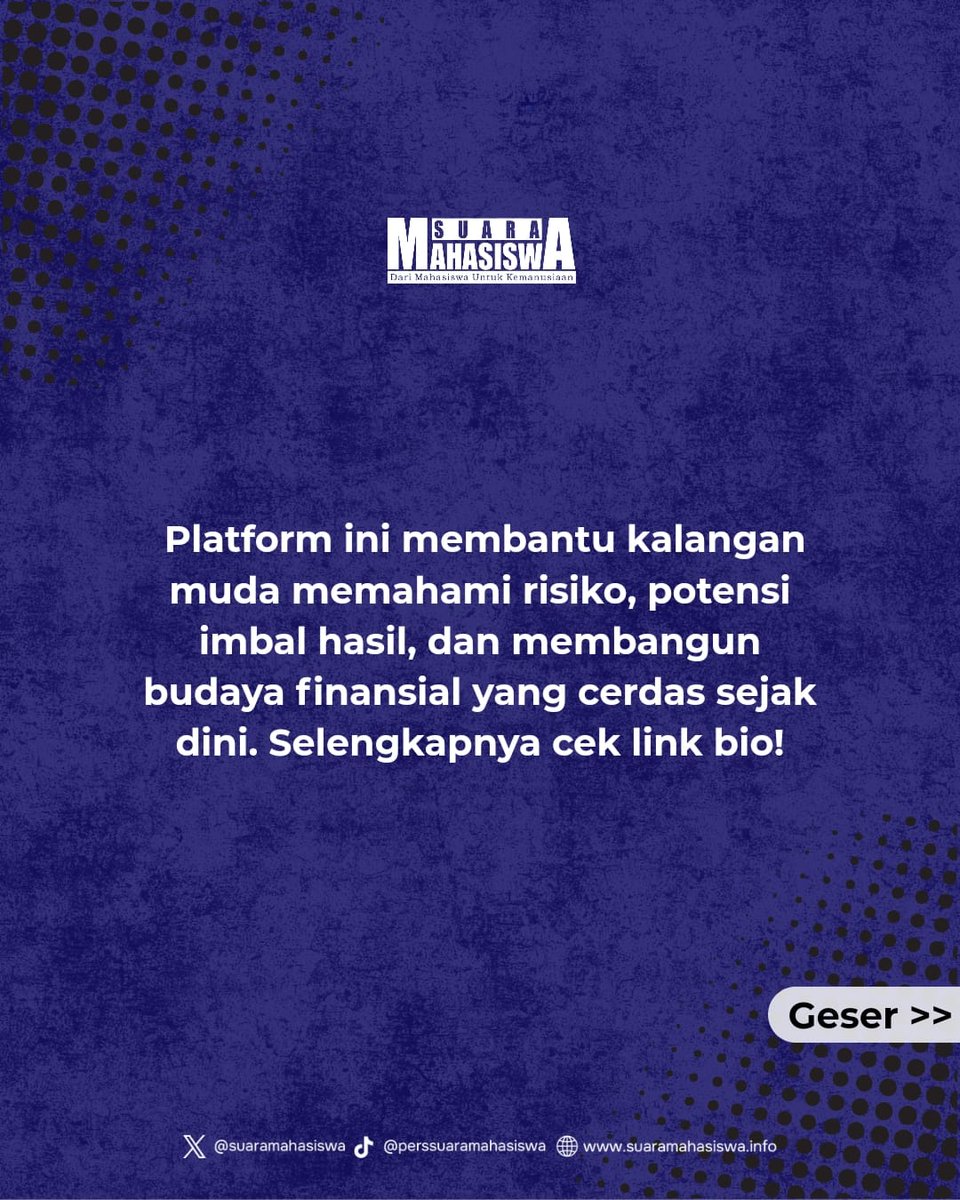 InvestSiswa dan Masa Depan Literasi Keuangan Pelajar Indonesia

Simak informasi seputar kampus dan mahasiswa lainnya hanya di <a href="/suaramahasiswa/">Pers Suara Mahasiswa</a>.info 

#investasi #literasikeuangan #pelajarindonesia