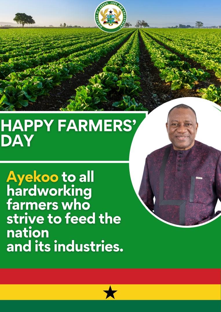 Today, we celebrate the hands that feed the nation. Ayekoo to all our gallant farmers. Happy Farmers’ Day! 🌾👏🇬🇭 
#mlje #farmersgh #jobs