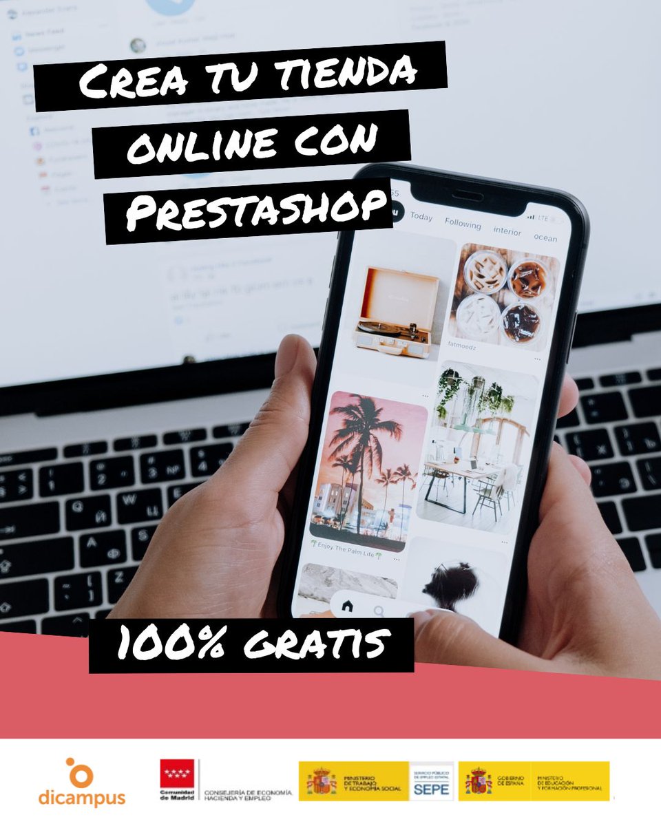 DicampusForm's tweet image. 🎯¿Quieres aprender a crear tu propia tienda online, gestionar productos y organizar el proceso de venta online? ¡Tenemos el curso perfecto!👇

🔸Crea tu tienda online con #PrestaShop
➡️Sector #Comercio

ℹ️dicampus.es/curso/crea-tu-…
✉️inscripciones@dicampus.com
📞985 32 04 78
